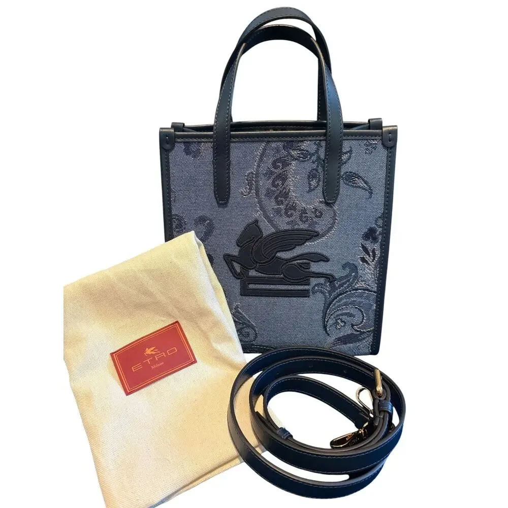 ETRO Small Love Trotter Denim Jacquard Bag